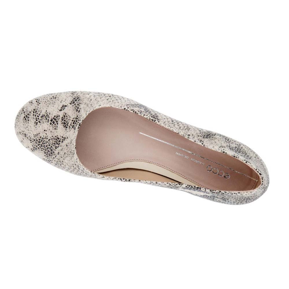 Women's Ecco Anine Ballerina Ballet Flats Beige / Black | USA 3PJJ